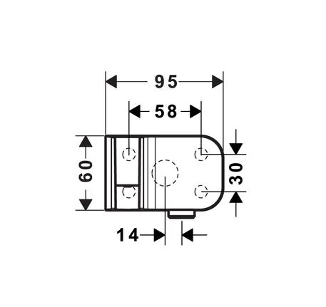 Phụ kiện cấp nước có giá đỡ sen AXOR One 589.52.701